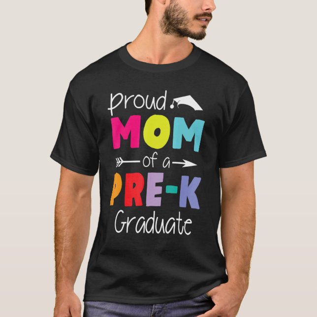 Camiseta Mãe Orgulhosa De Um Mais velho Pré-Formando Mãe Fi (Frente)