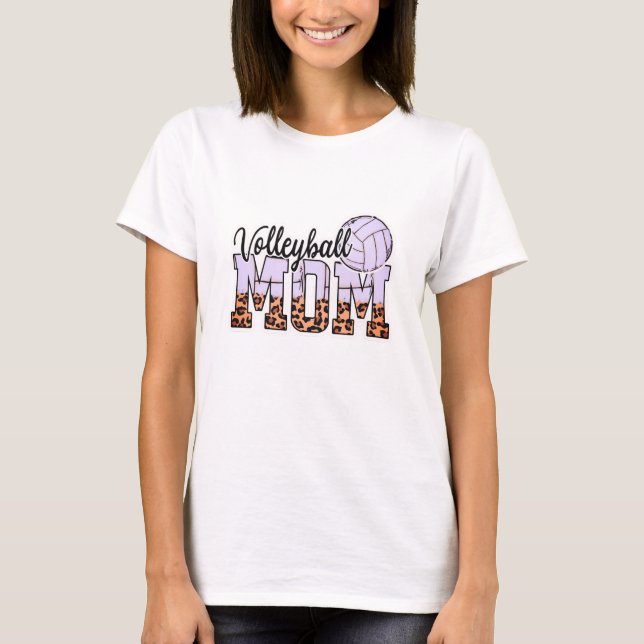 Camiseta Mãe Orgulhosa de Voleibol - Servindo Apoio (Frente)