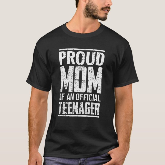 Camiseta Mãe Orgulhosa do Adolescente Oficial Adolescente M (Frente)