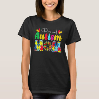 Camiseta Mãe Orgulhosa do Autismo Conscientização Girassol