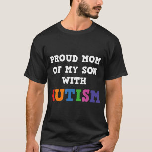 Camiseta Mãe Orgulhosa do Autismo do Meu Filho Com Autismo