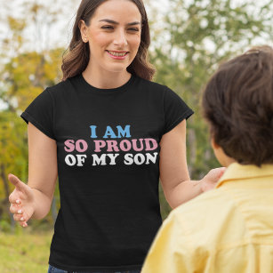 Camiseta Mãe Orgulhosa do Dia de as mães Transgênero Filho
