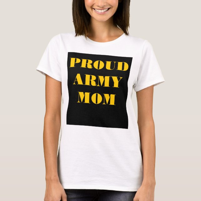 Camiseta Mãe Orgulhosa do Exército (Frente)