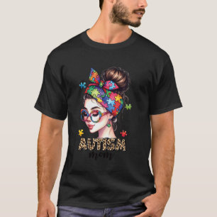 Camiseta Mãe Orgulhosa do Filho Filha Autista Consciente do