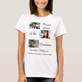 Camiseta Mãe Orgulhosa do Graduado Fotos Personalizadas Nom