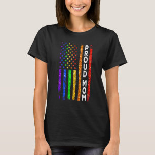 Camiseta Mãe Orgulhosa Lgbt Mãe Arco-Íris Lgbtq Sinalizador