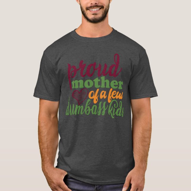 Camiseta Mãe Orgulhosa Para Mamãe Aniversário Para Vinta (Frente)