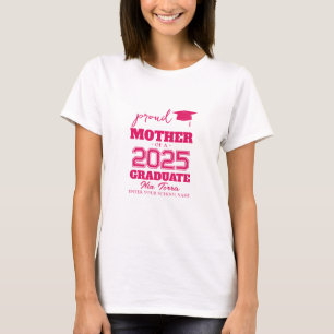 Camiseta Mãe orgulhosa personalizada de um formando de 2025