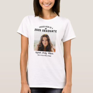 Camiseta Mãe Orgulhosa Senior Personalizado Ano Graduado Fo
