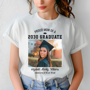 Camiseta Mãe Orgulhosa Senior Personalizado Ano Graduado Fo
