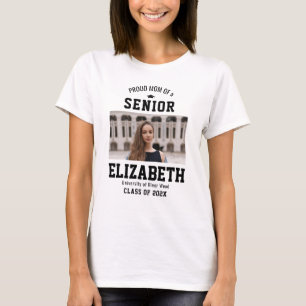 Camiseta Mãe Orgulhosa Senior Personalizado Ano Graduado Pa