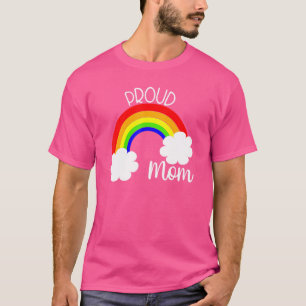 Camiseta Mãe Orgulhosa Suporte Lgbtq Rainbow Son DaughGay P