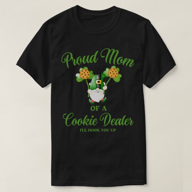 Camiseta Mãe Orgulhosa, traficante de biscoitos. (Frente do Design)