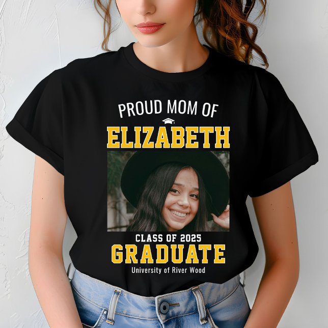 Camiseta Mãe Orgulhosa Turma Personalizada Graduado Pai Per (Criador carregado)