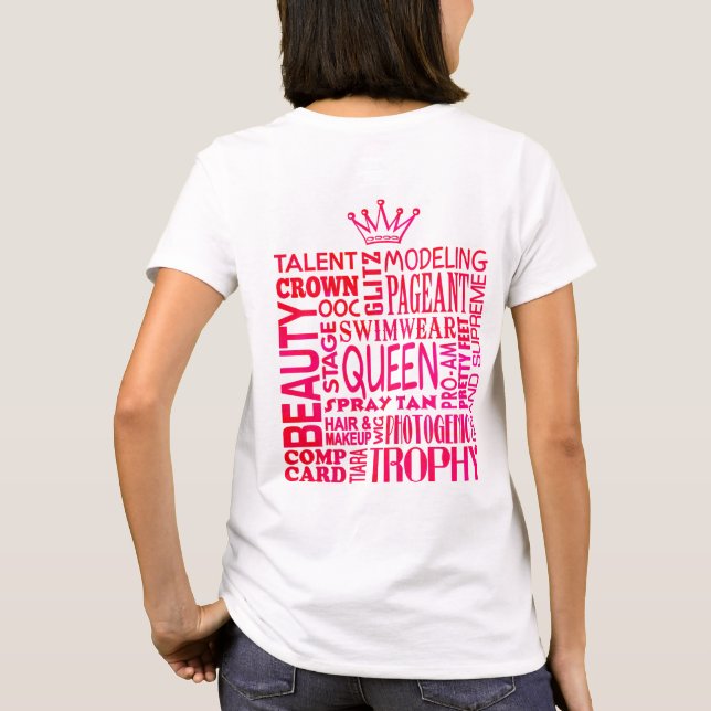 Camiseta Mãe Pageant - Palavras De Concurso De Bela Rosa (Verso)