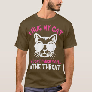 Camiseta Mãe pai, abraço o meu gato, para não dar Pessoas