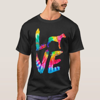 Camiseta Mãe Pai Catahoula Leopardo Tie Dye Amor Cachorro