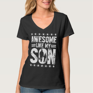 Camiseta Mãe Pai Cita Incrível Como Meu Filho Feliz Pai D