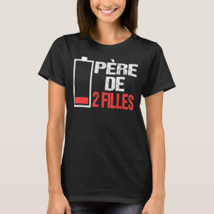 Camiseta Mãe Pai De 2 Meninas Baixo Dia de os pais De Bette