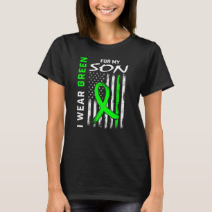 Camiseta Mãe Pai Verde Para O Meu Filho Cerebral Sensibiliz