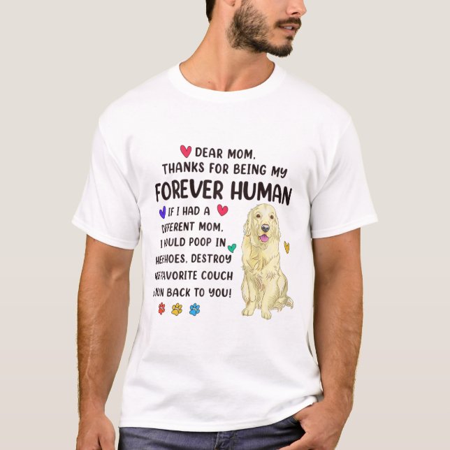 Camiseta Mãe para sempre Ouro humano de creme mães de varej (Frente)