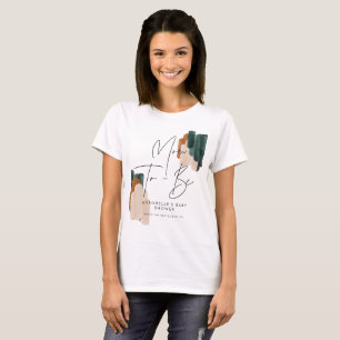 Camiseta Mãe, para ser moderna terracotta verde pintada