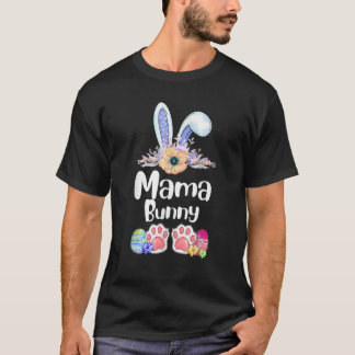Camiseta Mãe Páscoa Coelhinho Dia Correspondente Páscoa Fam