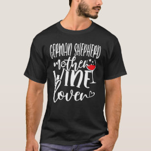 Camiseta Mãe Pastor Alemão Vinho