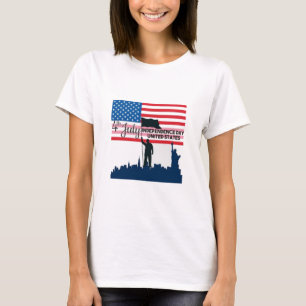 Camiseta Mãe Patriótica de Cachorro Orgulhoso: 4 de julho M