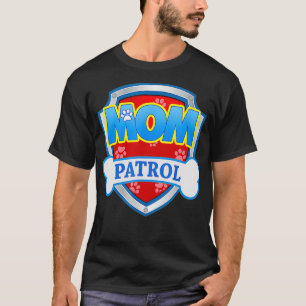 Camiseta Mãe patrulha Cachorro Mãe Pai Engraçado Festa d