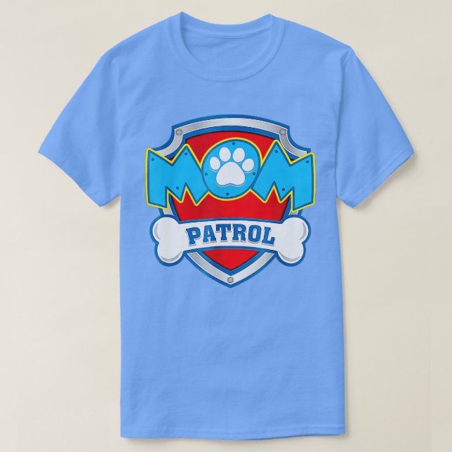 Camiseta Mãe patrulha Cachorro Mãe Pai Engraçado Festa de a (Frente do Design)