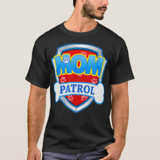 Camiseta Mãe patrulha Cachorro Mãe Pai Engraçado Festa de a