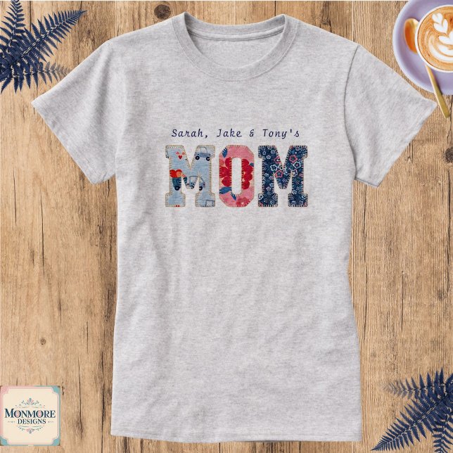 Camiseta Mãe Personalizada Com Nomes dos Filhos (Criador carregado)