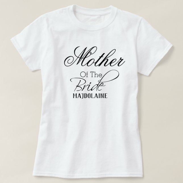 Camiseta Mãe personalizada da Camisa-T-Bride (Frente do Design)