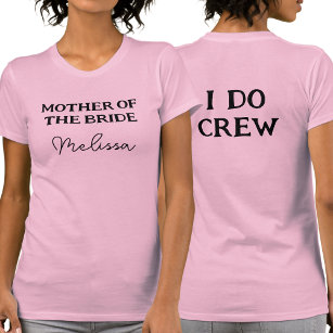 Camiseta Mãe Personalizada Do Nome Rosa Da Noiva