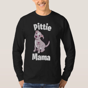 Camiseta Mãe Pitbull Mulher Cachorro Mãe Latido Canino Filh