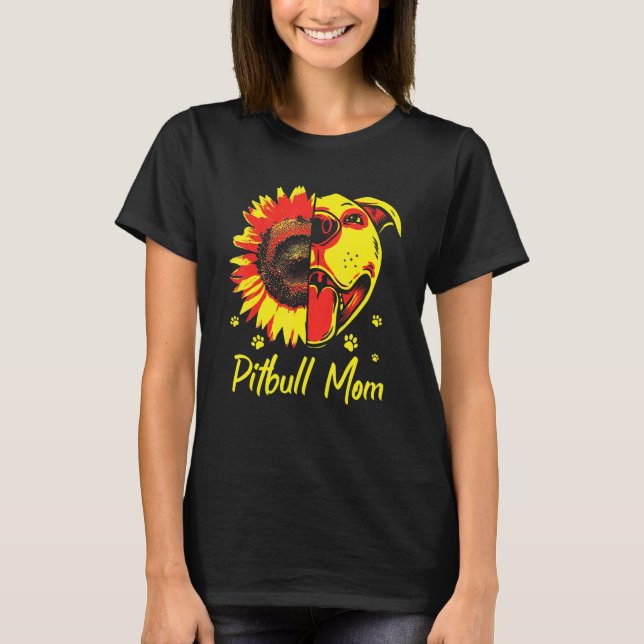 Camiseta Mãe Pitbull Terrier Pibble Cachorro Dona Mamãe (Frente)
