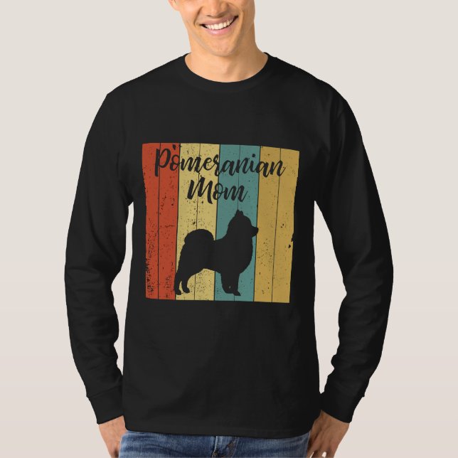 Camiseta Mãe Pomeraniana Engraçado Pom 44 (Frente)