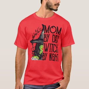 Camiseta Mãe Por Dia Bruxa De Noite Engraçada Mãe Halloween