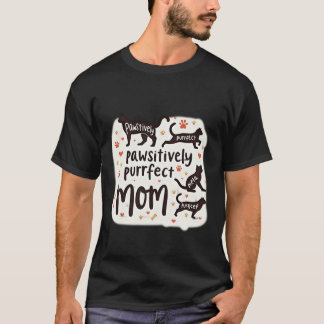 Camiseta Mãe Preciosamente Perfeita Gato Preto