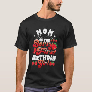 Camiseta Mãe primeiro aniversario de Morango Mãe de Um Berr