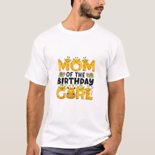 Camiseta Mãe primeiro aniversario Rapariga Girafa Festa Tem