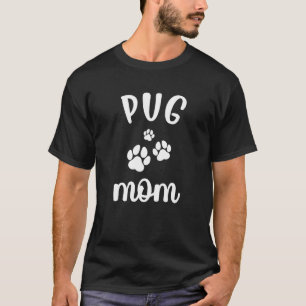 Camiseta Mãe Pug Cachorro Fofo