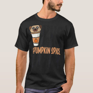 Camiseta Mãe Pug e Amante de Pumpkin Spice