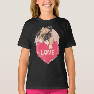 Camiseta Mãe Pug Engraçada Amante de Cachorro de Estimação 