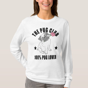 Camiseta Mãe Pug Engraçada Amante de Cachorro Fofo Cartoon