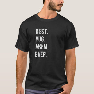Camiseta Mãe Pug Mamãe Pug Mulheres Cachorro Pug