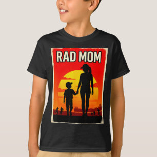 Camiseta Mãe radical mãe e filho futebol mãe pôr do sol