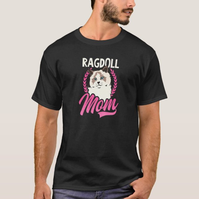 Camiseta Mãe Ragdoll Gato Ragdoll (Frente)