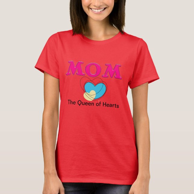 Camiseta Mãe - Rainha do Coração T-Shirt (Frente)